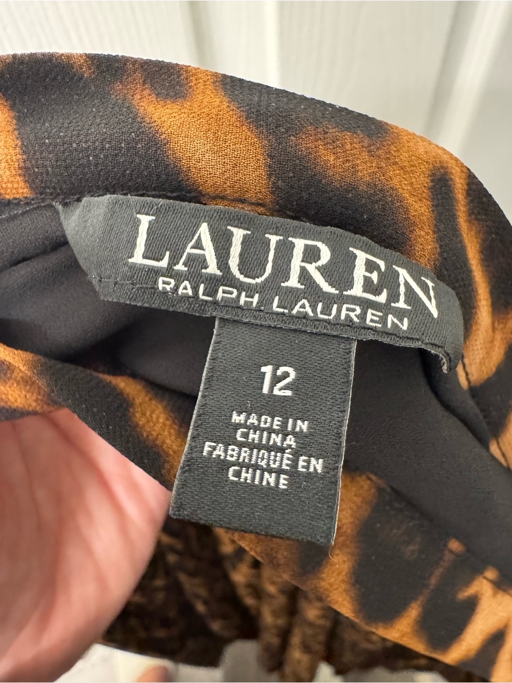 NWT- Lauren Ralph Leopard Print Pleated Midi Skirt- Size 12 - Picture 5 of 5